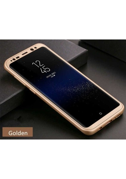 Samsung Galaxy S8 Plus Uyumlu Kılıf 360 Silikon Kılıf, Gold