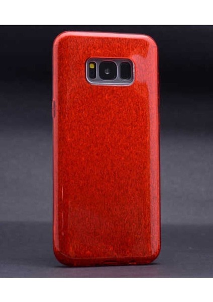 Samsung Galaxy S8 Uyumlu Kılıf Shining Silikon, Kırmızı