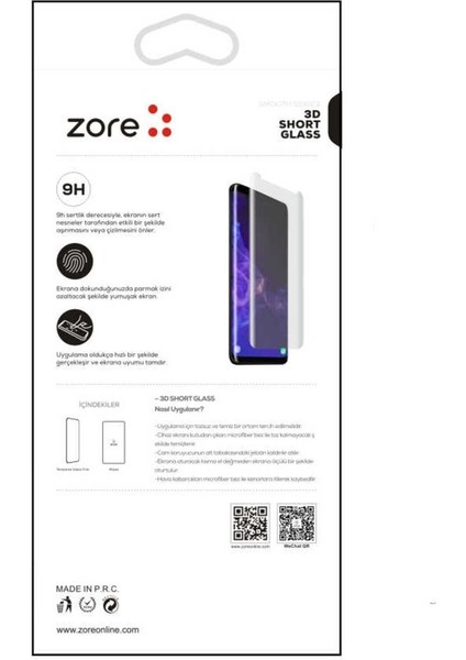 Samsung Galaxy S9 Uyumlu 3D Short Glass Ekran Koruyucu fiyatları