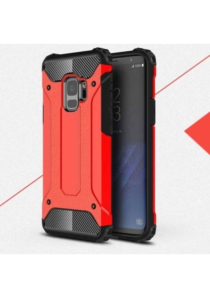 Samsung Galaxy S9 Uyumlu Kılıf Crash Silikon Kapak, Kırmızı