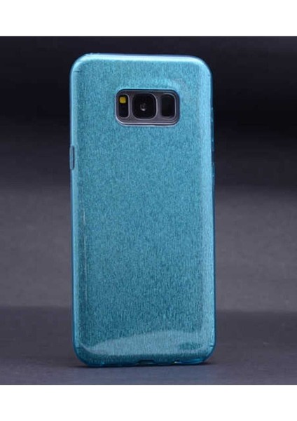 Samsung Galaxy S8 Uyumlu Kılıf Shining Silikon, Mavi