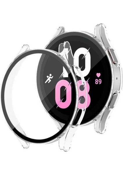 Samsung Galaxy Watch 5 40MM Uyumlu Sert Pc Kasa ve Ekran Koruyucu Zore Watch Gard 14, Renksiz fiyatları