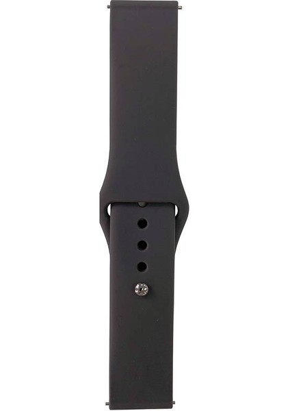 Samsung Galaxy Watch Active 2 44MM Uyumlu Band Serisi 20MM Klasik Kordon Silikon Strap Kayış, Gri