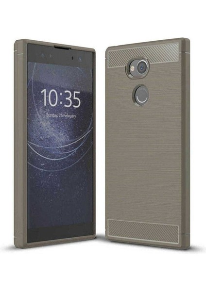 Sony Xperia L2 Uyumlu Kılıf Room Silikon Kapak, Gri