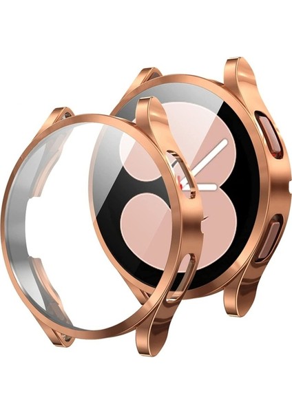 Samsung Galaxy Watch 4 Classic 46MM Uyumlu Zore Watch Gard 02 Koruyucu Silikon, Rose Gold