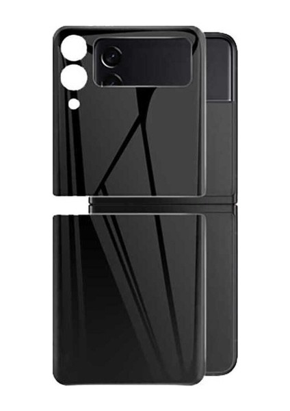 Samsung Galaxy Z Flip 3 Uyumlu 3D Standart 2 In 1 Arka Koruyucu, Siyah