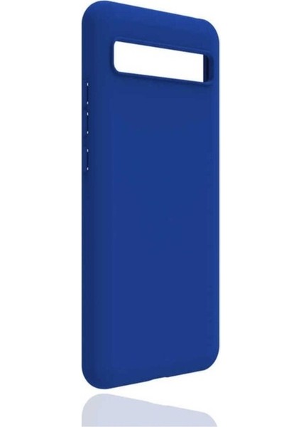 Tcl 10 Plus Uyumlu Kılıf Biye Silikon, Mavi
