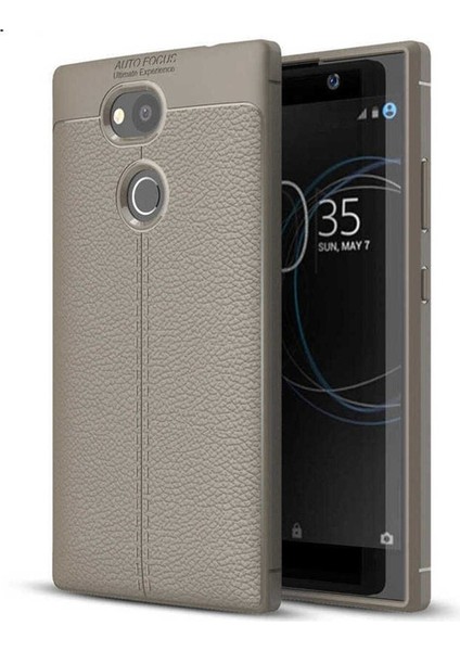 Sony Xperia L2 Uyumlu Kılıf Niss Silikon Kapak, Gri