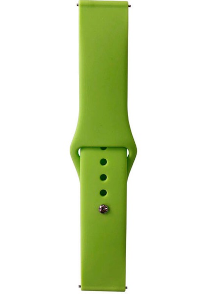 Samsung Galaxy Watch Active 2 44MM Uyumlu Band Serisi 20MM Klasik Kordon Silikon Strap Kayış, Yeşil