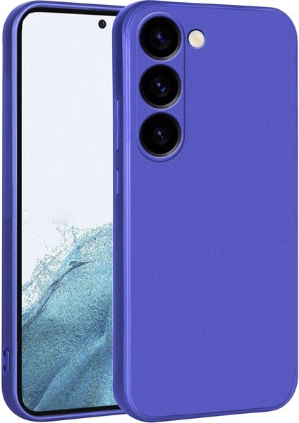 Samsung Galaxy S23 Uyumlu Kılıf Premier Silikon Kapak, Saks Mavi
