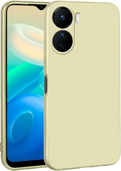 Vivo Y16 Uyumlu Kılıf Premier Silikon Kapak, Gold