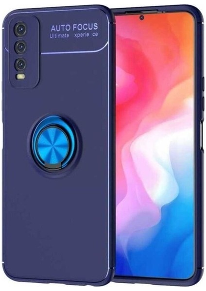 Vivo Y20 Uyumlu Kılıf Ravel Silikon Kapak, Mavi
