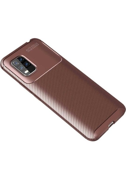 Xiaomi Mi 10 Lite Uyumlu Kılıf Negro Silikon Kapak, Kahverengi