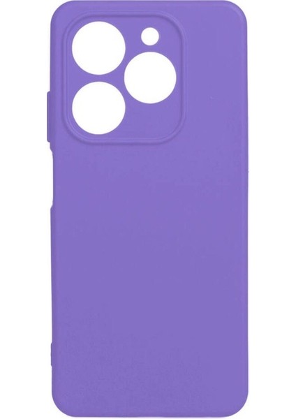 Tecno Spark 20 Uyumlu Kılıf Biye Silikon, Lila