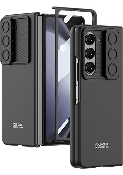 Samsung Galaxy Z Fold 5 Uyumlu Kılıf Kamera Korumalı Kıpta Sürgülü Kapak