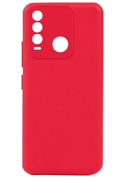 Tecno Spark 8t Uyumlu Kılıf Biye Silikon, Kırmızı