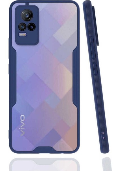 Vivo V21E Uyumlu Kılıf Parfe Kapak, Lacivert