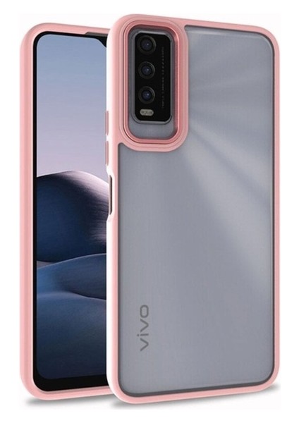 Vivo Y11S Uyumlu Kılıf Flora Kapak, Rose Gold