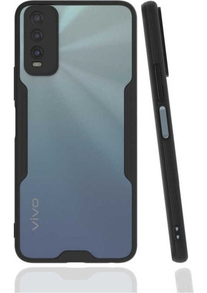 Vivo Y11S Uyumlu Kılıf Parfe Kapak, Siyah