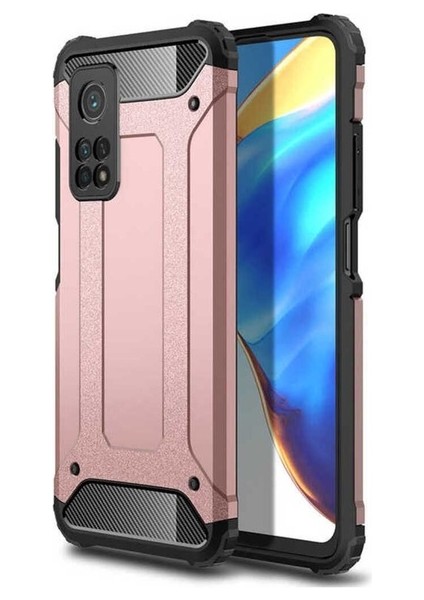 Xiaomi Mi 10T Pro 5g Uyumlu Kılıf Crash Silikon Kapak, Rose Gold