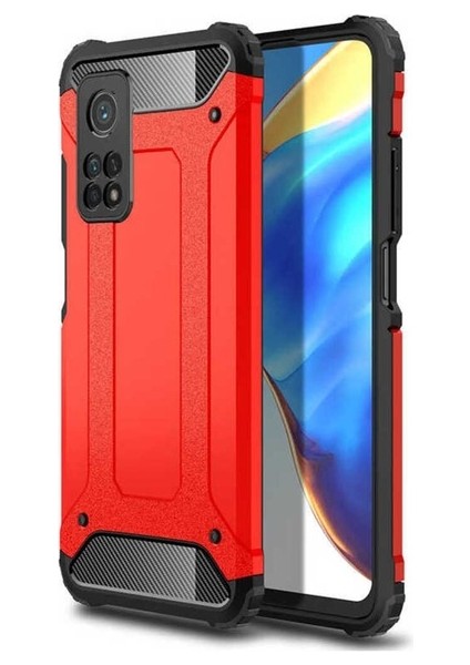 Xiaomi Mi 10T Pro 5g Uyumlu Kılıf Crash Silikon Kapak, Kırmızı