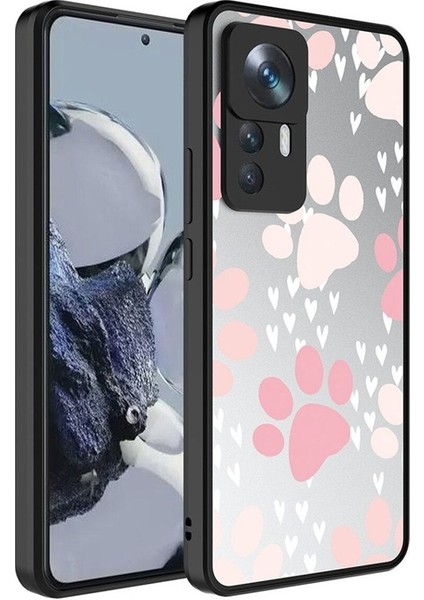 Xiaomi Mi 12T Pro Uyumlu Kılıf Aynalı Desenli Kamera Korumalı Parlak Mirror Kapak, Pati