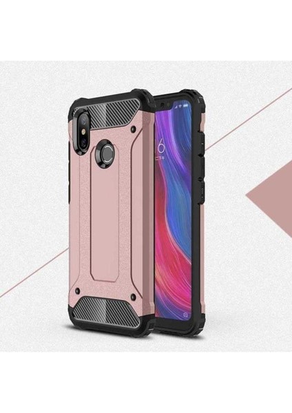 Xiaomi Mi 6x Uyumlu Kılıf Crash Silikon Kapak, Rose Gold