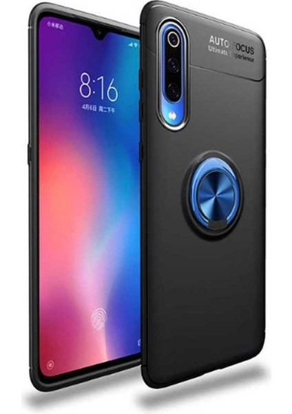 Xiaomi Mi 9 Lite Uyumlu Kılıf Ravel Silikon Kapak, Siyah-Mavi