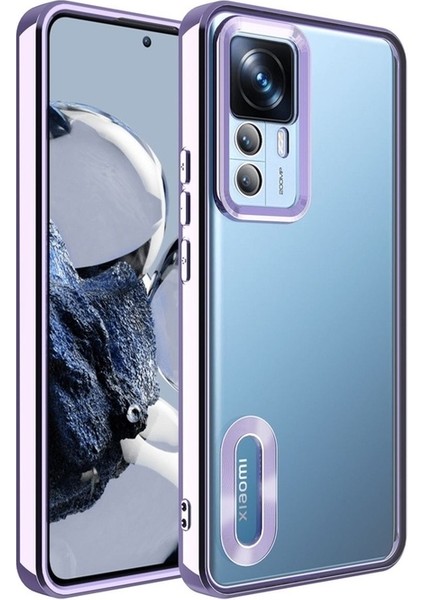 Xiaomi Mi 12T Uyumlu Kılıf Kamera Korumalı Logo Gösteren Omega Kapak, Lila