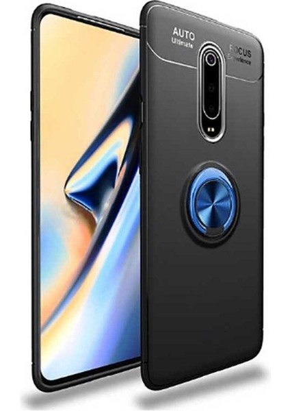 Xiaomi Mi 9t Uyumlu Kılıf Ravel Silikon Kapak, Siyah-Mavi