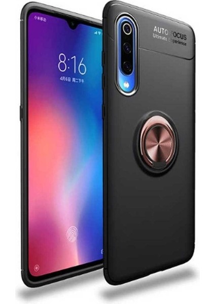 Xiaomi Mi 9 Uyumlu Kılıf Ravel Silikon Kapak, Siyah-Rose Gold