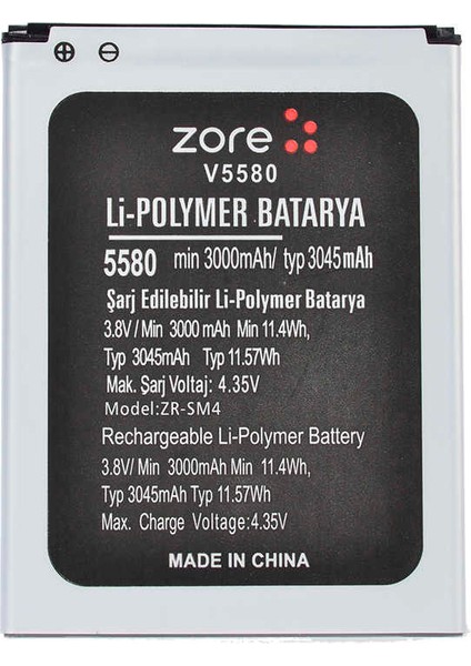 Vestel Venüs V3 5580 Zore Quality Batarya