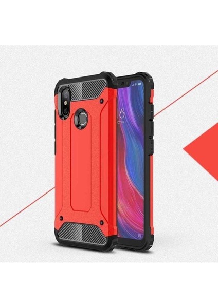 Xiaomi Mi 6x Uyumlu Kılıf Crash Silikon Kapak, Kırmızı