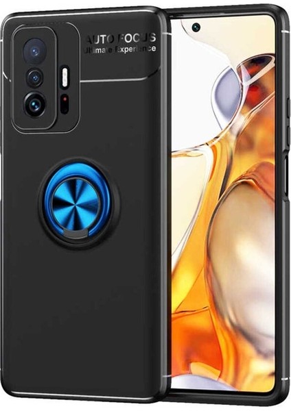 Xiaomi Mi 11T Pro 5g Uyumlu Kılıf Ravel Silikon Kapak, Siyah-Mavi