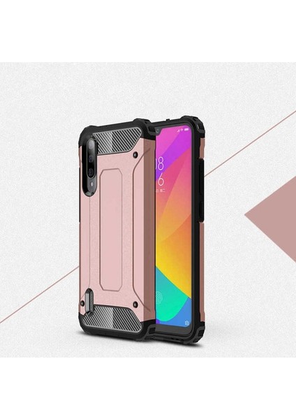 Xiaomi Mi A3 Uyumlu Kılıf Crash Silikon Kapak, Rose Gold