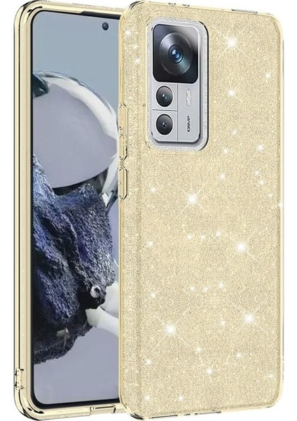 Xiaomi Mi 12T Uyumlu Kılıf Shining Silikon, Gold