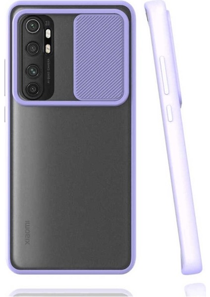 Xiaomi Mi Note 10 Lite Uyumlu Kılıf Lensi Kapak, Lila