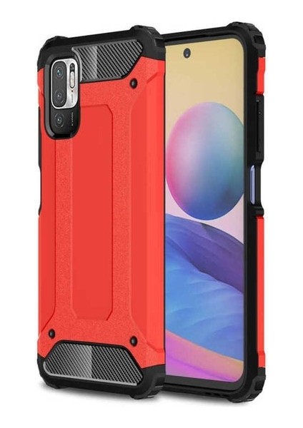 Xiaomi Poco M3 Pro Uyumlu Kılıf Crash Silikon Kapak, Kırmızı