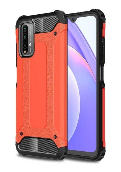 Xiaomi Poco M3 Uyumlu Kılıf Crash Silikon Kapak, Kırmızı