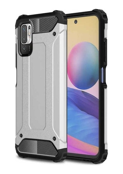Xiaomi Poco M3 Pro Uyumlu Kılıf Crash Silikon Kapak, Gri