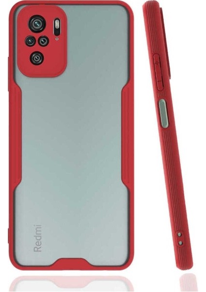 Xiaomi Poco M5S Uyumlu Kılıf Parfe Kapak, Kırmızı