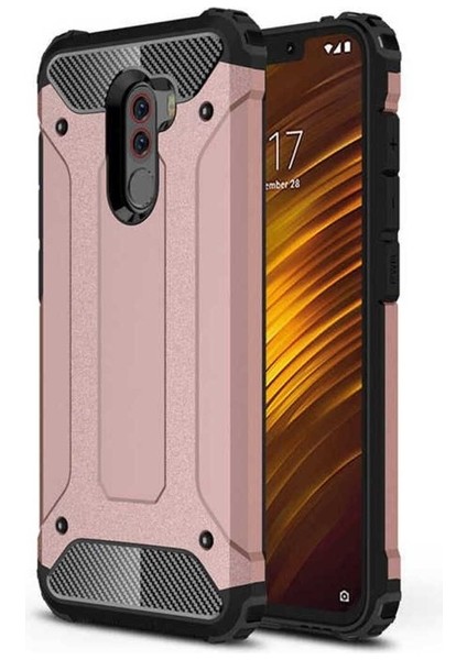 Xiaomi Pocophone F1 Uyumlu Kılıf Crash Silikon Kapak, Rose Gold