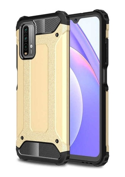 Xiaomi Poco M3 Uyumlu Kılıf Crash Silikon Kapak, Gold