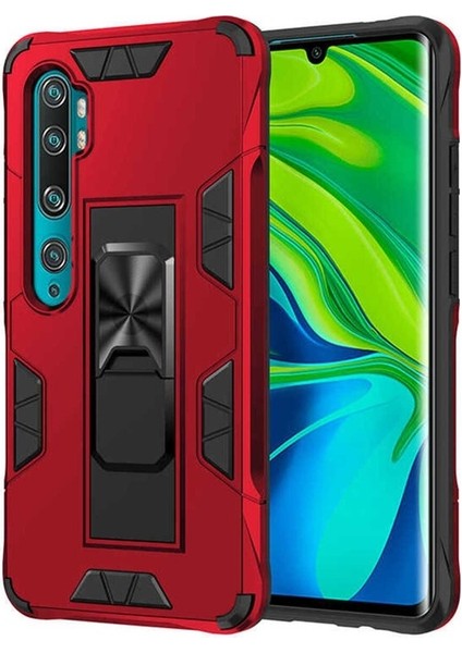 Xiaomi Mi Note 10 Lite Uyumlu Kılıf Volve Kapak, Kırmızı