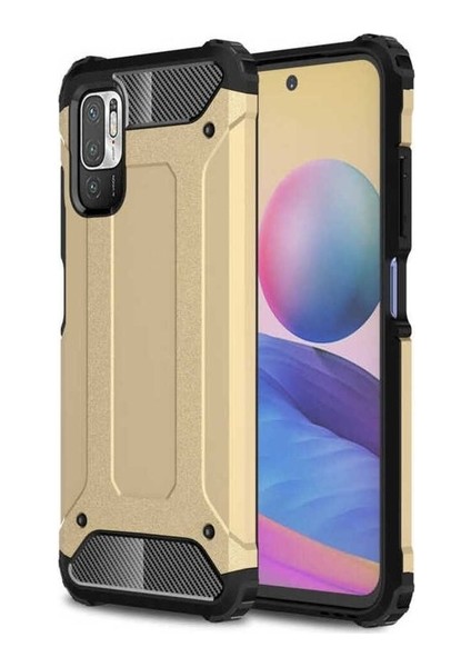 Xiaomi Poco M3 Pro Uyumlu Kılıf Crash Silikon Kapak, Gold