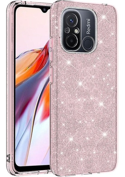 Xiaomi Redmi 12C Uyumlu Kılıf Shining Silikon, Pembe