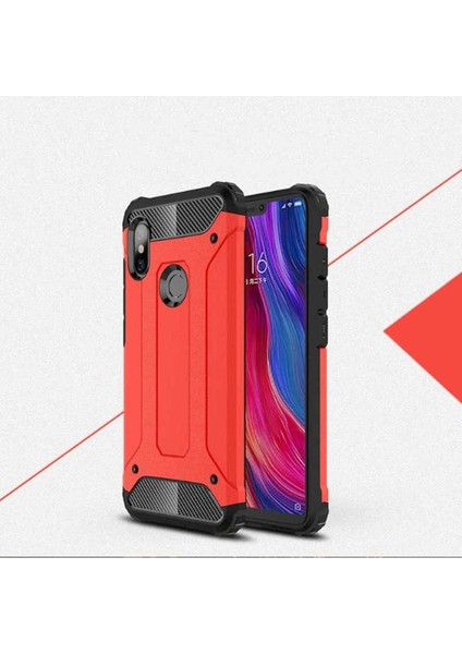 Xiaomi Redmi 6 Uyumlu Kılıf Crash Silikon Kapak, Kırmızı