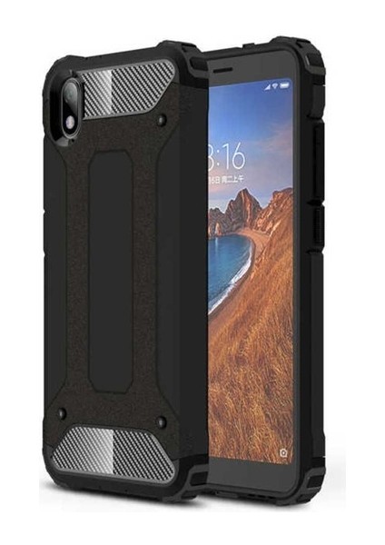 Xiaomi Redmi 7A Uyumlu Kılıf Crash Silikon Kapak, Siyah