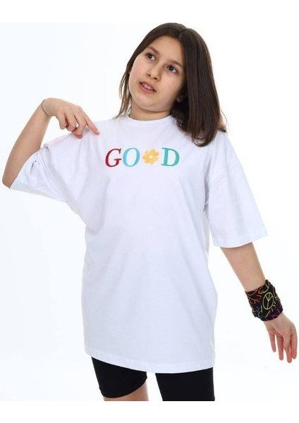 Kız Çocuk Good Yazılı T-Shirt