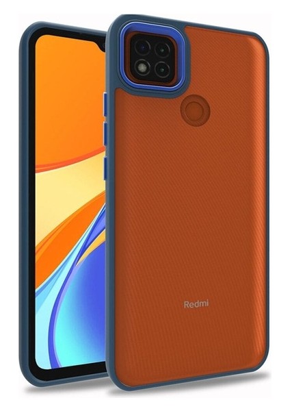 Xiaomi Redmi 9c Uyumlu Kılıf Flora Kapak, Mavi